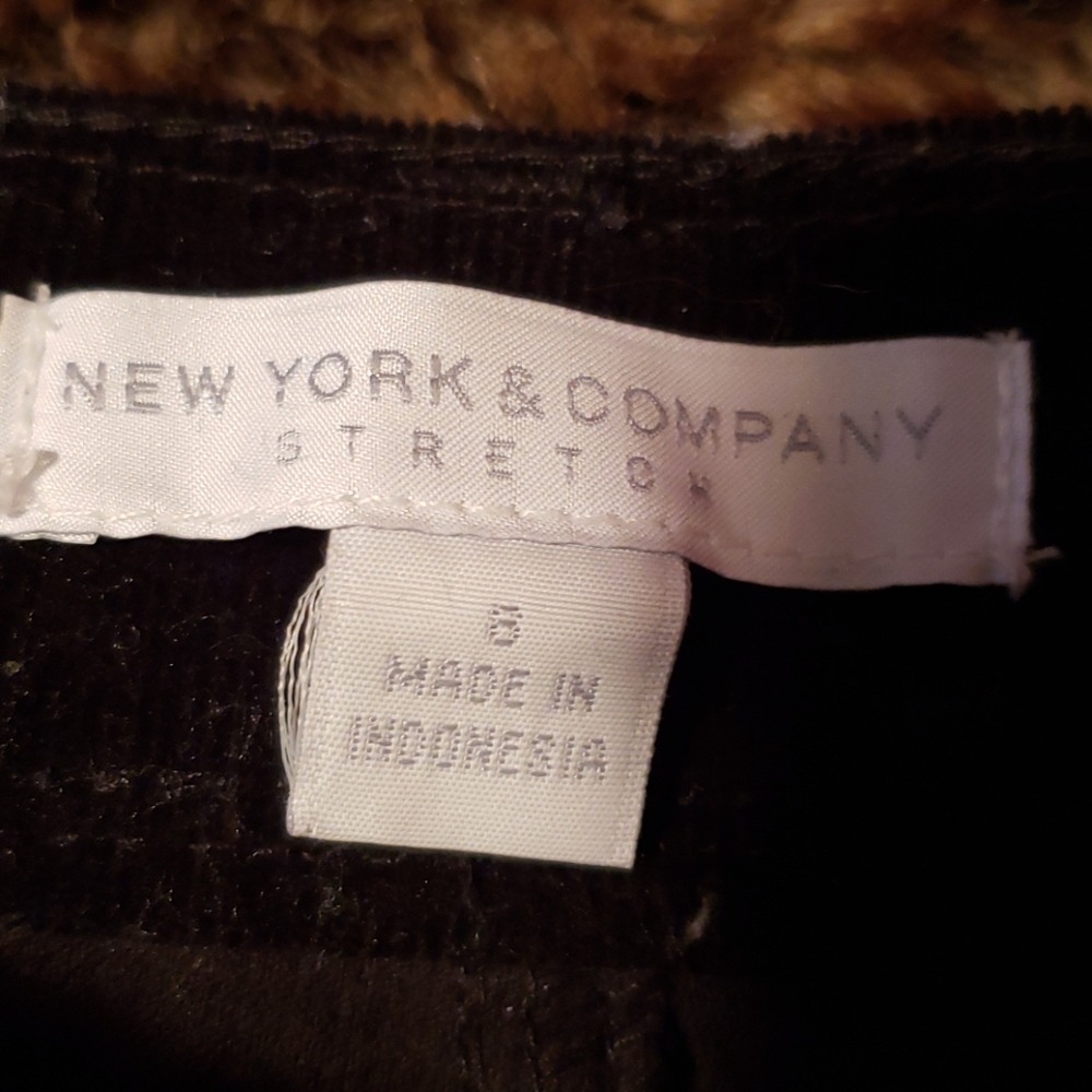 New York & co black corduroy pants